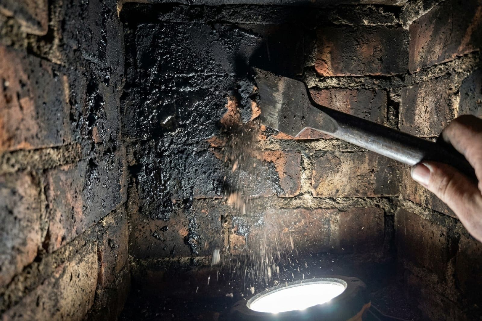 Creosote Removal in New Jersey — creosote removal from a chimney flue